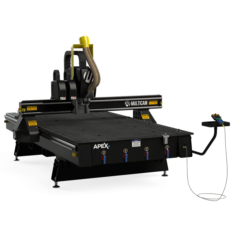 Router CNC MultiCam Apex 3R para corte industrial de madera, acrílico y paneles